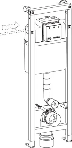 WISA XS WC-Element G 1/2 innenliegend 112 cm