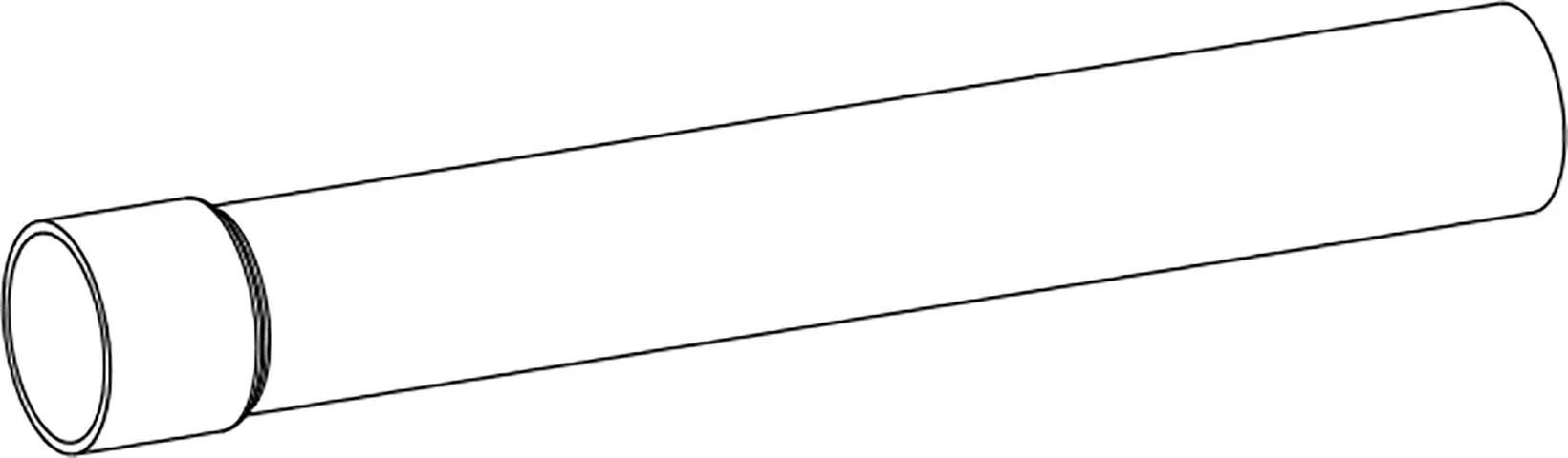 SPÜLROHRVERLÄNGERUNG MIT MUFFE 340 mm, weiß