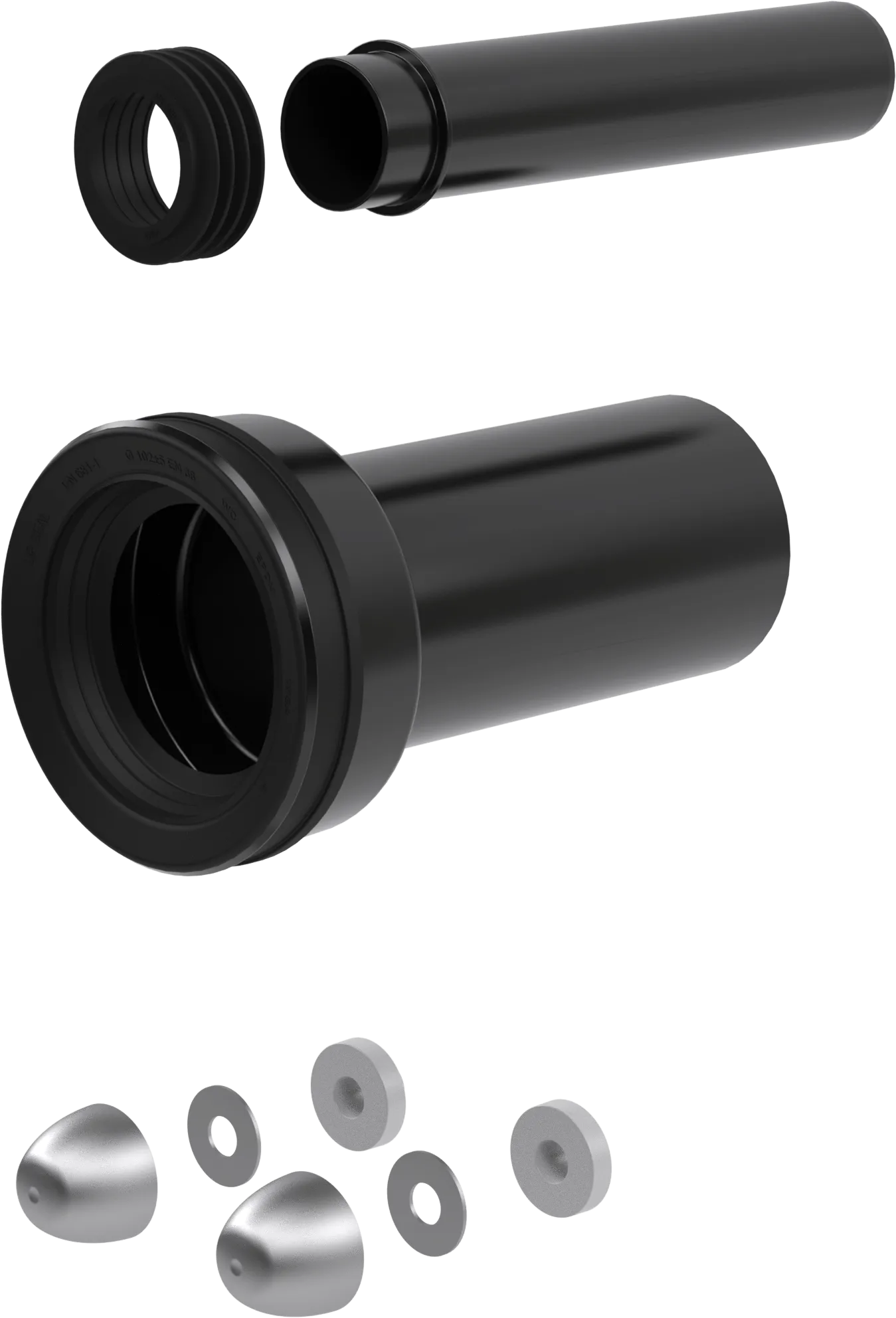 Wand-WC-Anschluss-Set Ø 90 mm, L=230mm