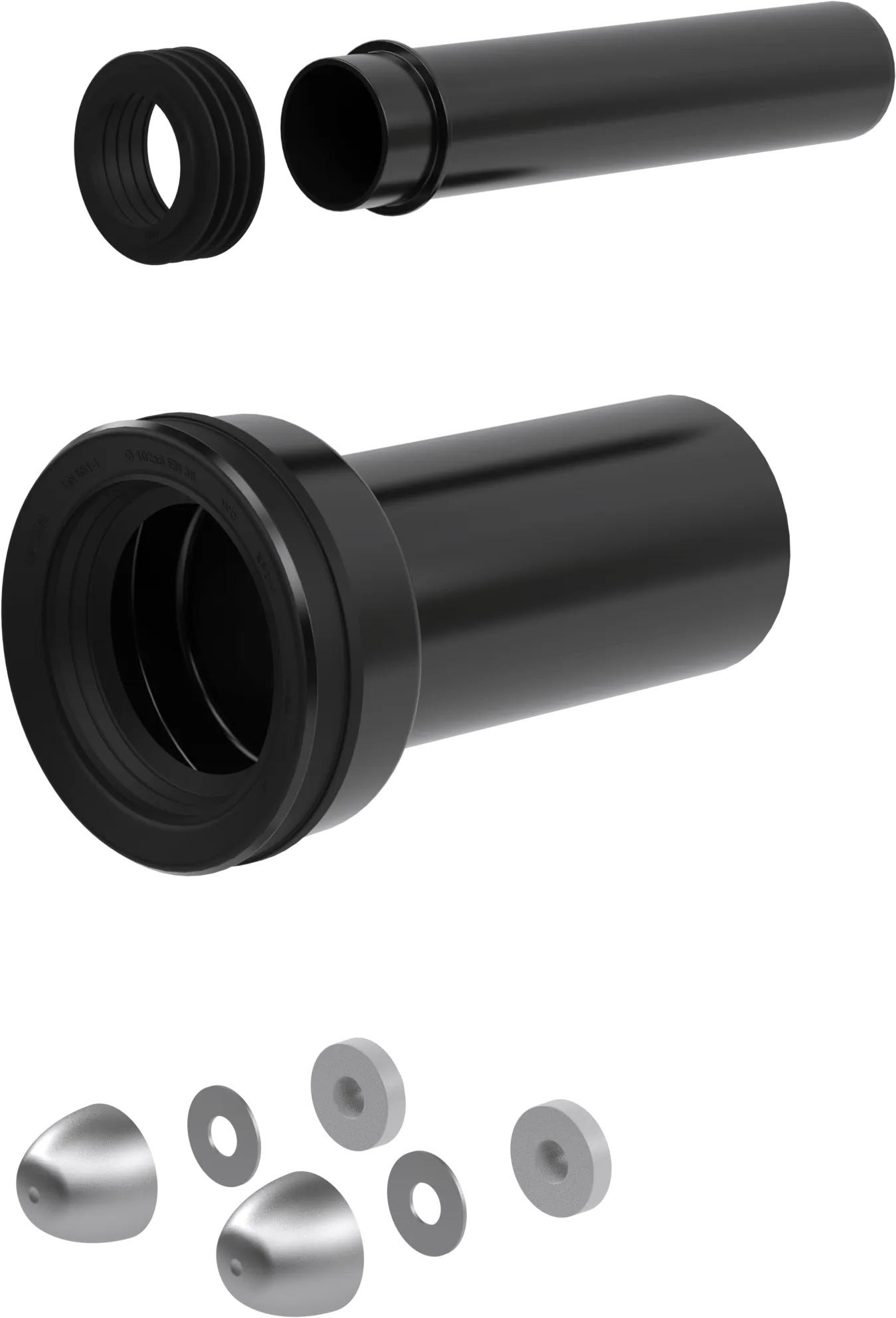 Wand-WC-Anschluss-Set Ø 90 mm, L=230mm