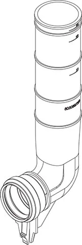 UP-Spülrohrbogen m. Lasche UP-SPK XS/ 2100/ 2136/ Quadro, 380