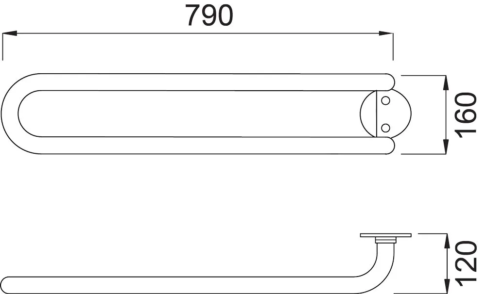 VARIOTRONIC STÜTZGRIFFE, schwarz