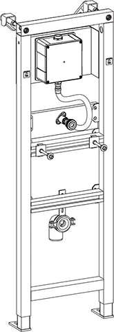 UR -Element mit UP-Druckspüler für mech. Bedienungsplatten Square / Steel