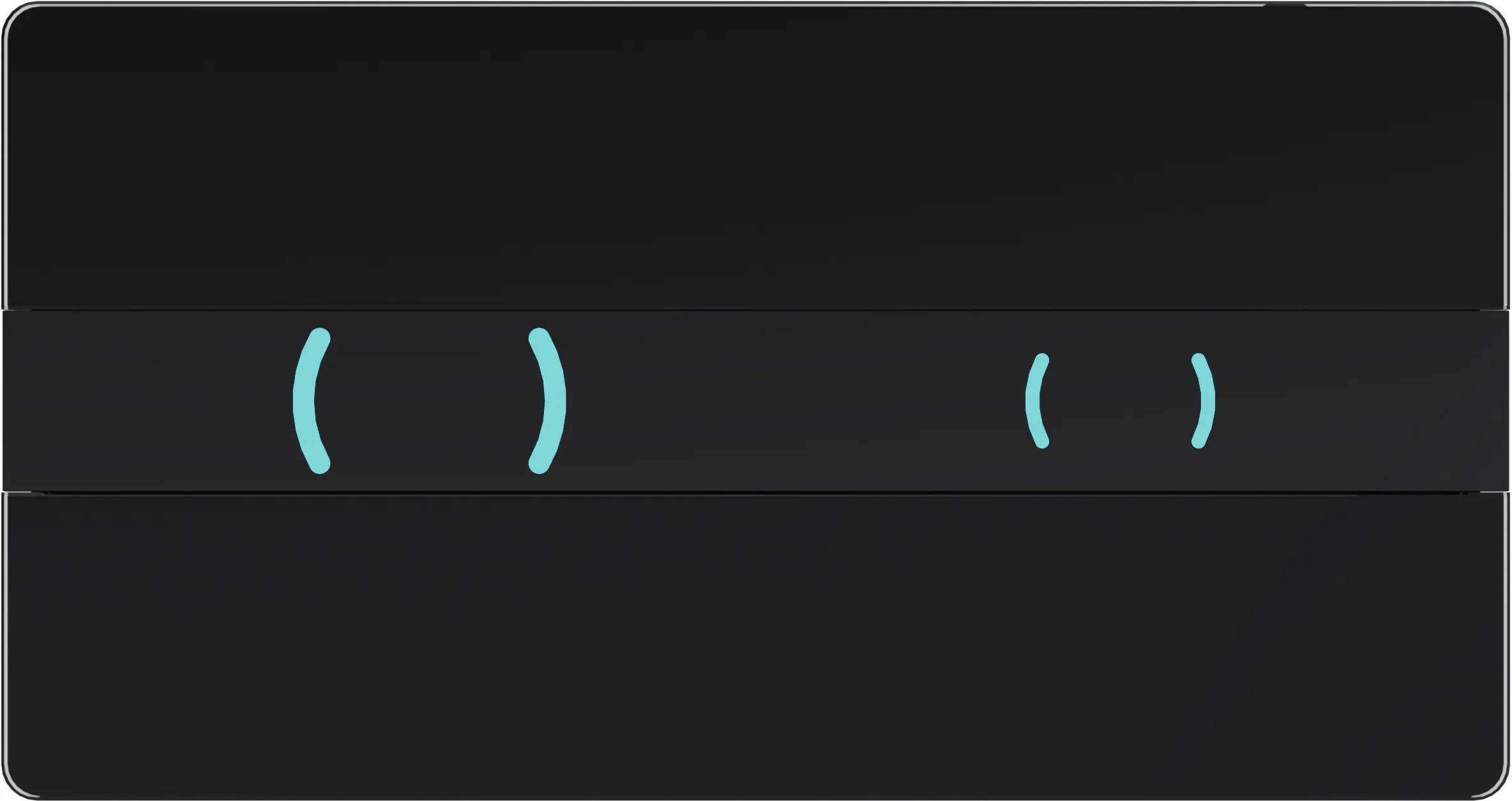 XT Betätigungsplatte Ion DF Glas, Schwarz