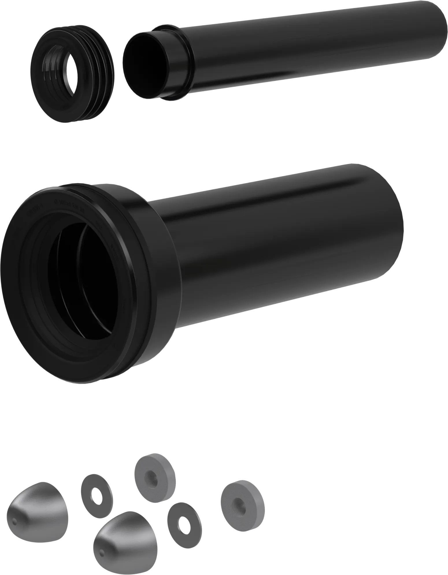 Wand-WC-Anschluss-Set Ø 90 mm, L=300mm