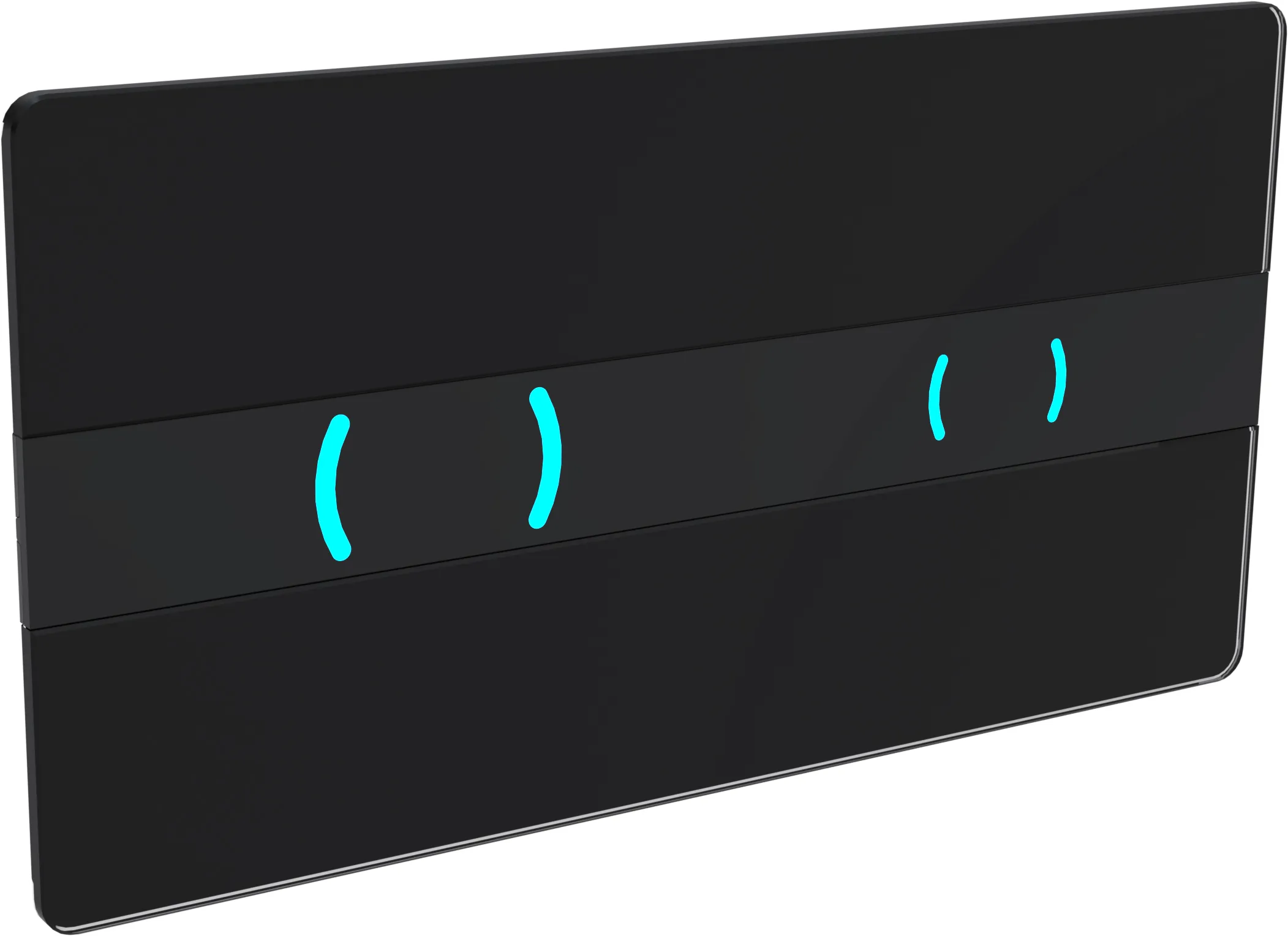 XT Betätigungsplatte Ion DF Glas, Schwarz