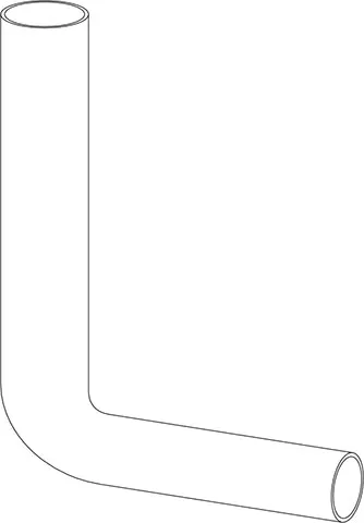 Spülrohrbogen 280x210 mm, weiß