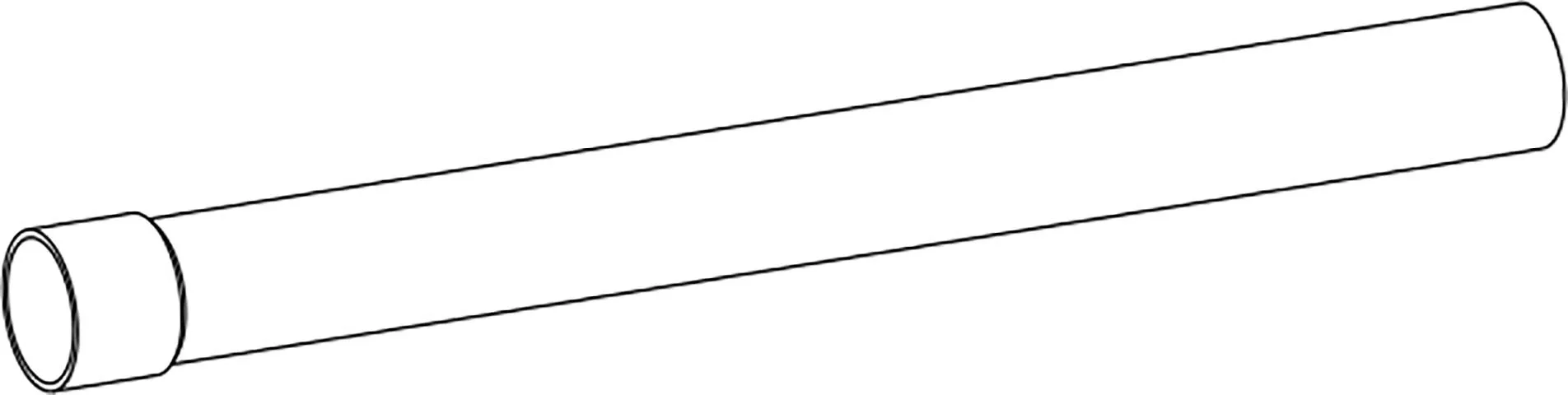 SPÜLROHRVERLÄNGERUNG MIT MUFFE 500 mm, weiß