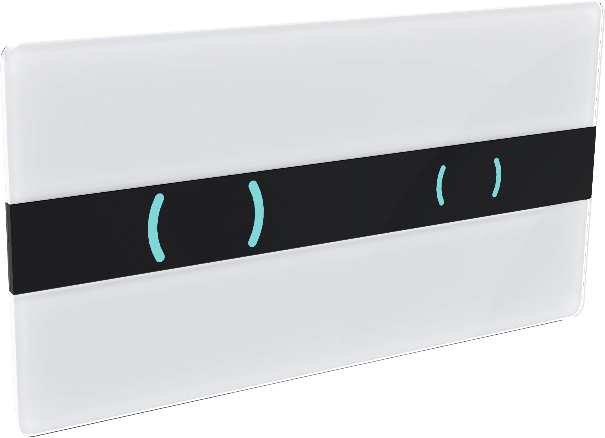 XT Betätigungsplatte Ion DF Glas, Weiß