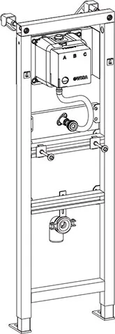 UR -Element mit UP-Druckspüler für mech. Bedienungsplatten