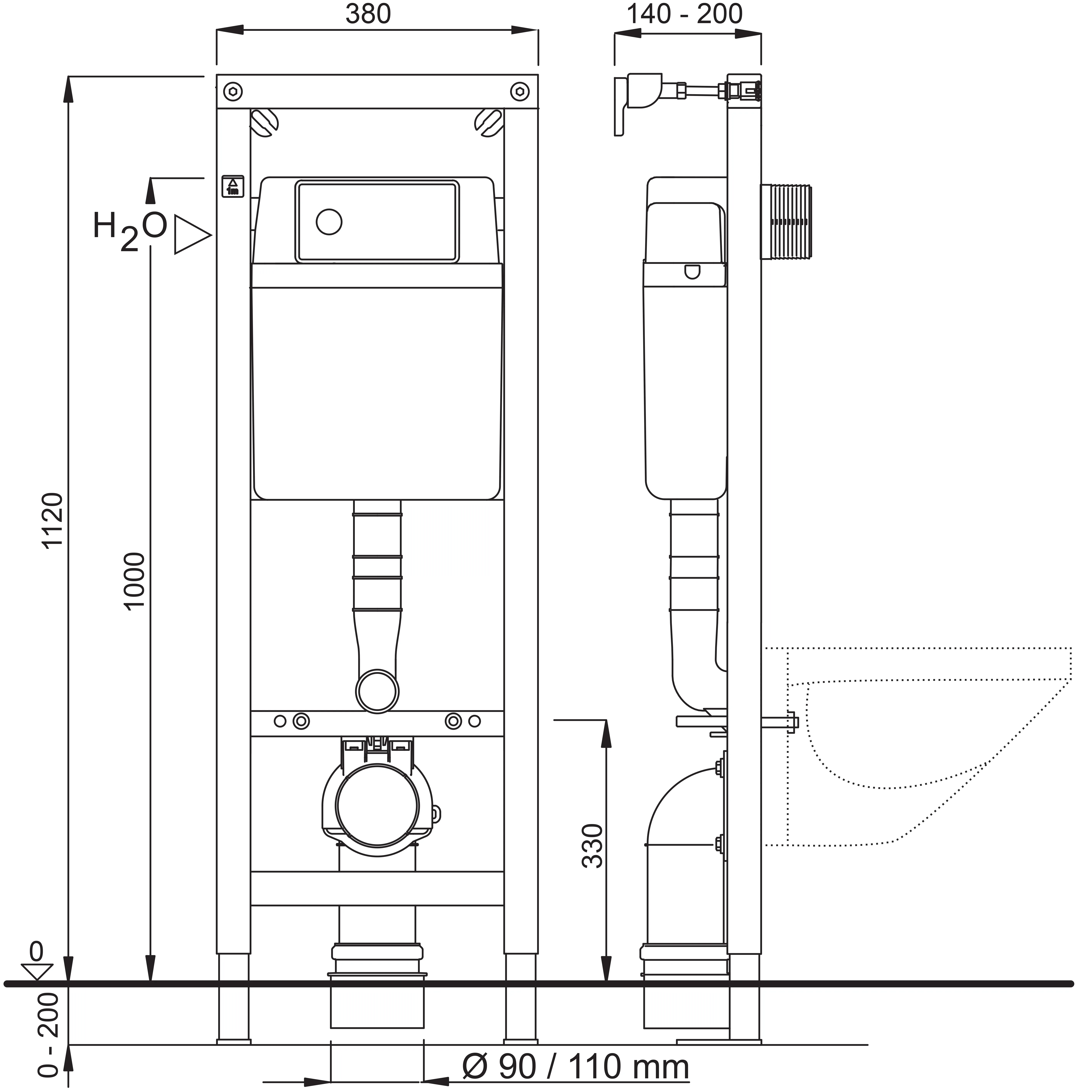 WISA XT WC Front 112 cm