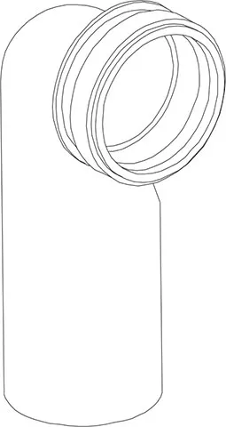 WAND-WC-BOGEN Ø 90/90 mm